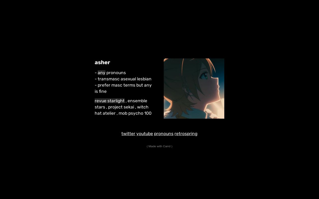 Carrd profile picture for @rancher